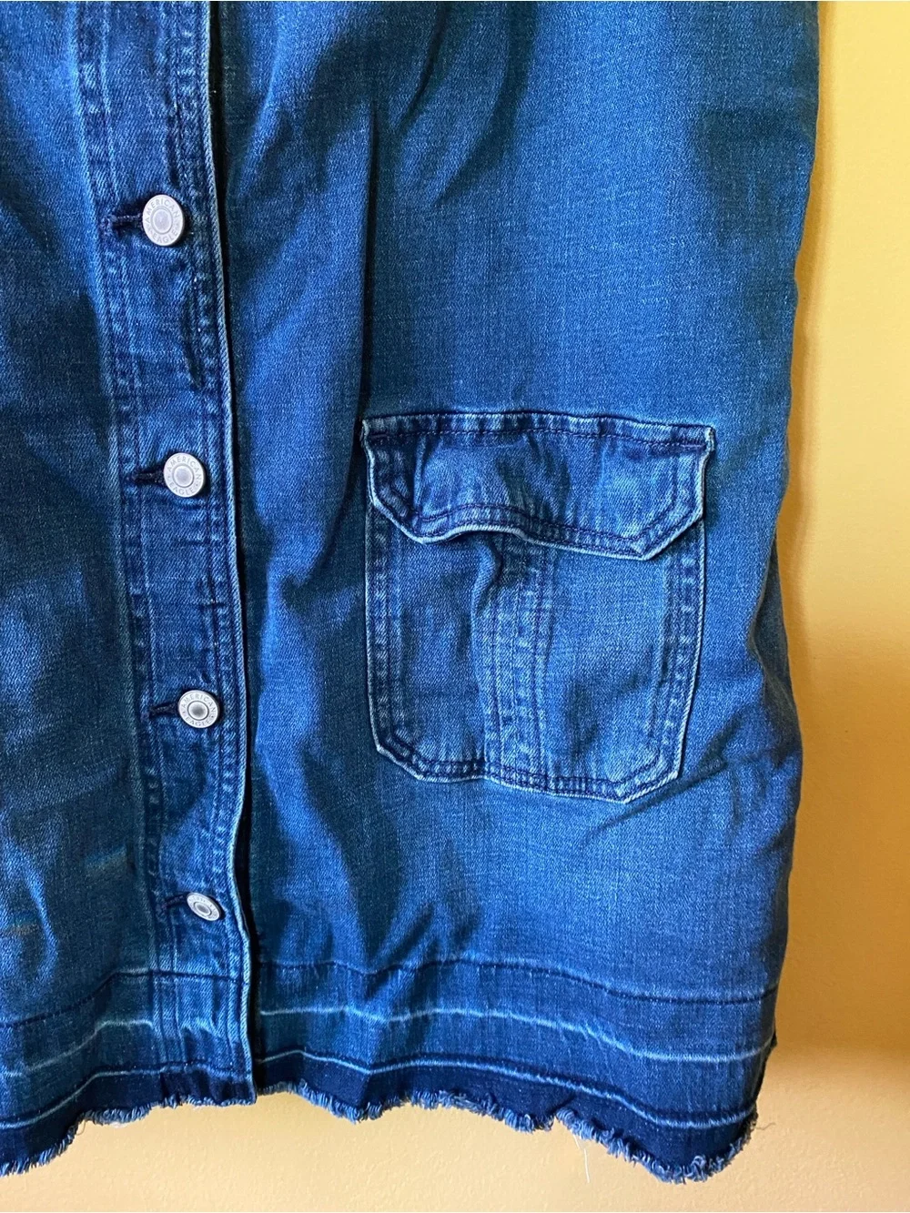 American Eagle Overall Denim Button-Front Pinafore Dress Size L - Picture 5 of 5